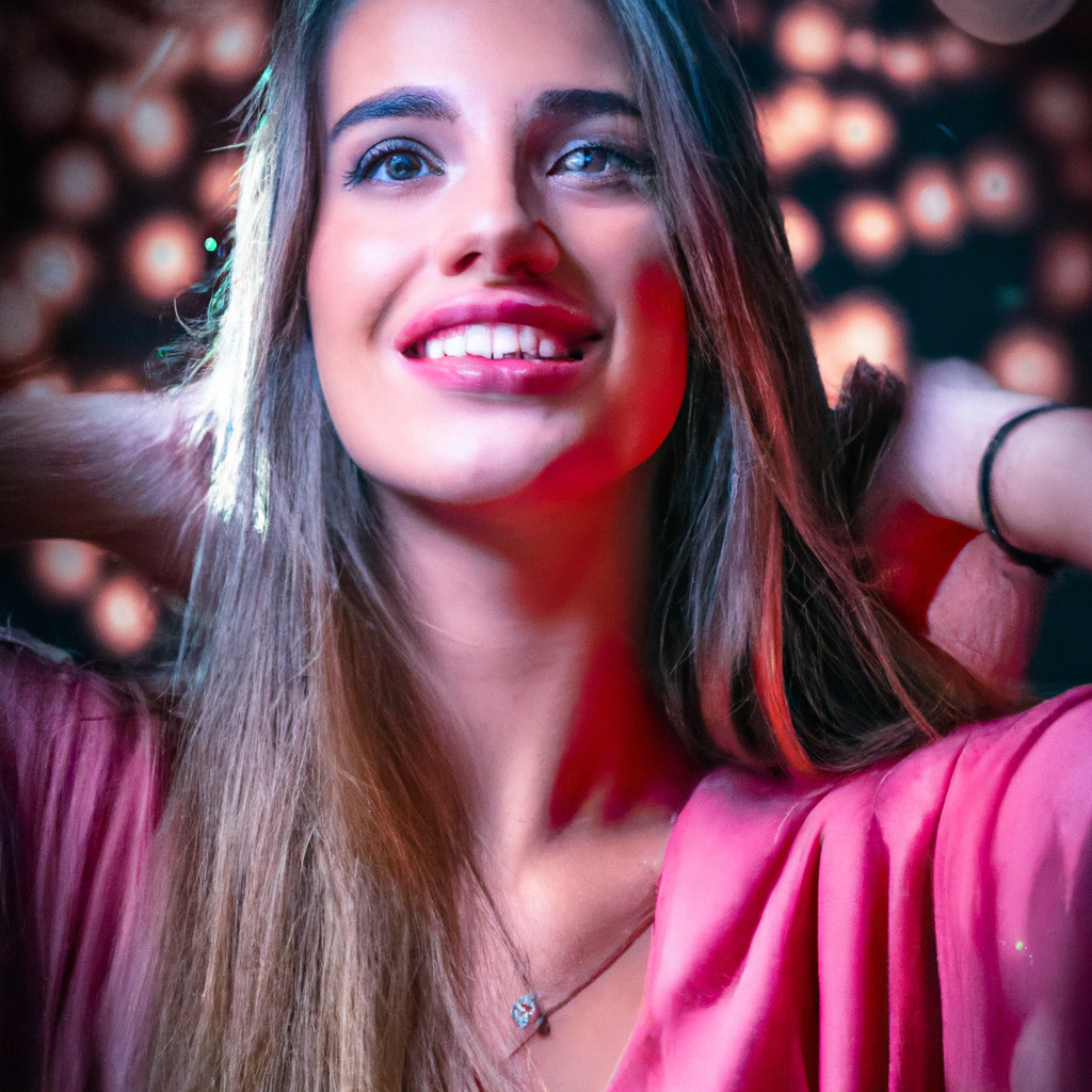 Cliente feliz en el estudio con iluminación de retrato