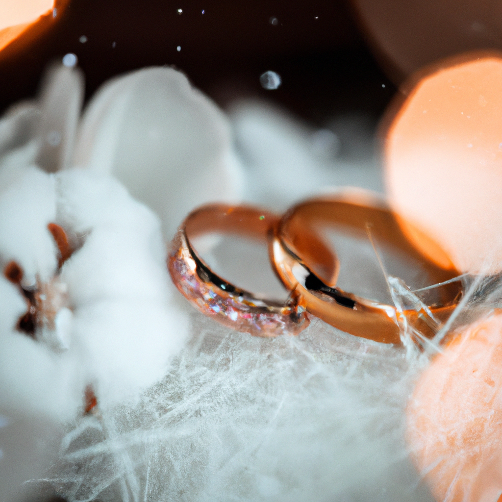 Detalles de boda con bokeh suave